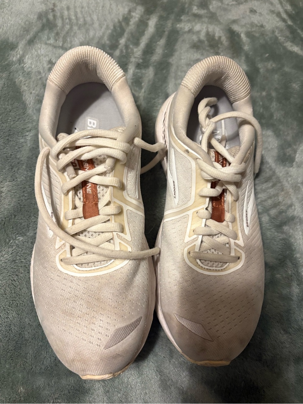 Brooks Women's Athletic Shoes in Cream with Brown Accents